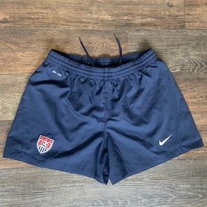 SOLD! Nike Dri fit Shorts Team USA Futbol Soccer Large Blue